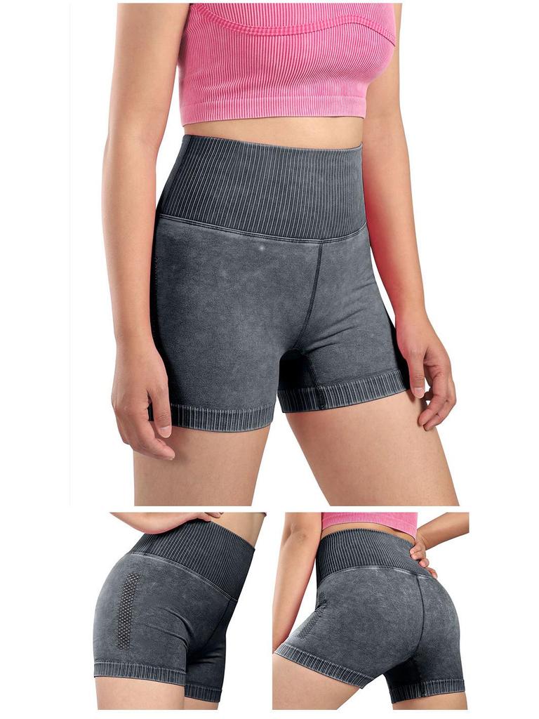 Dammode Högmidjade Sömlösa Fitnessshorts – Rumplyftande, Snabbtorkande Löpar- & Yogaaktivitetskläder