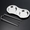 Spoon Rest for Stove Top, Kitchen Stainless Steel Vertical Holder for Ladle Spatulas Lid, Double Spoon Stand Rack