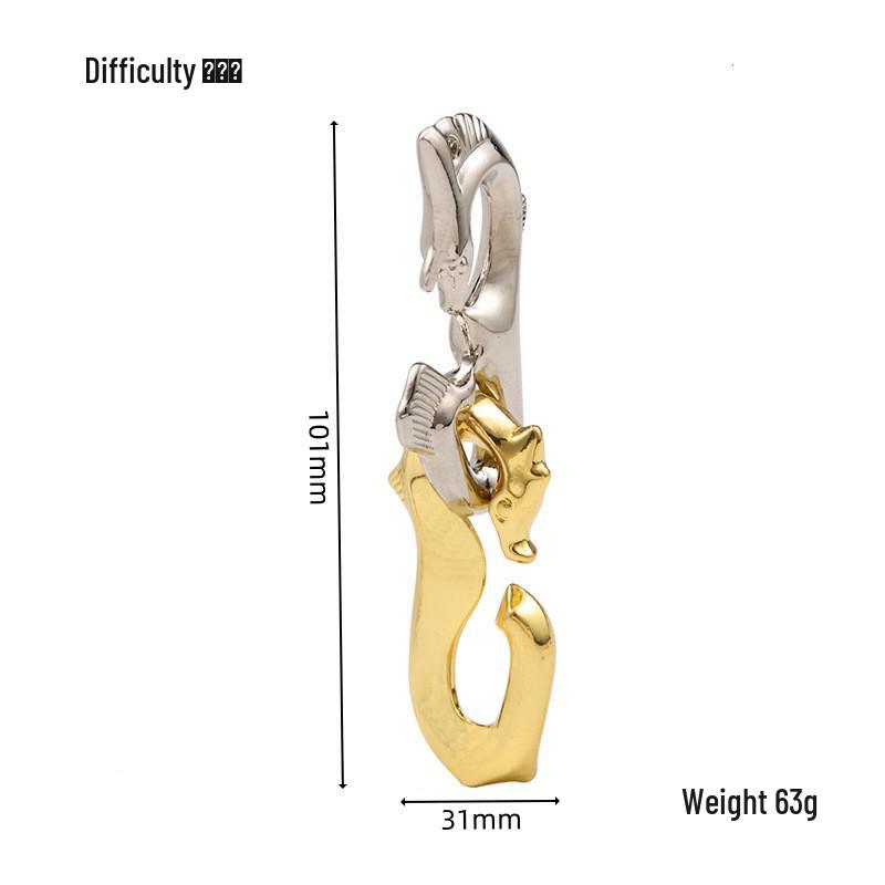 Kinder Intelligenz Puzzle Set: Luban- und Kongming-Schlösser, Neun ineinandergreifende Ringe, Hufeisenschloss - Trendiges Lernspielzeug auf TikTok