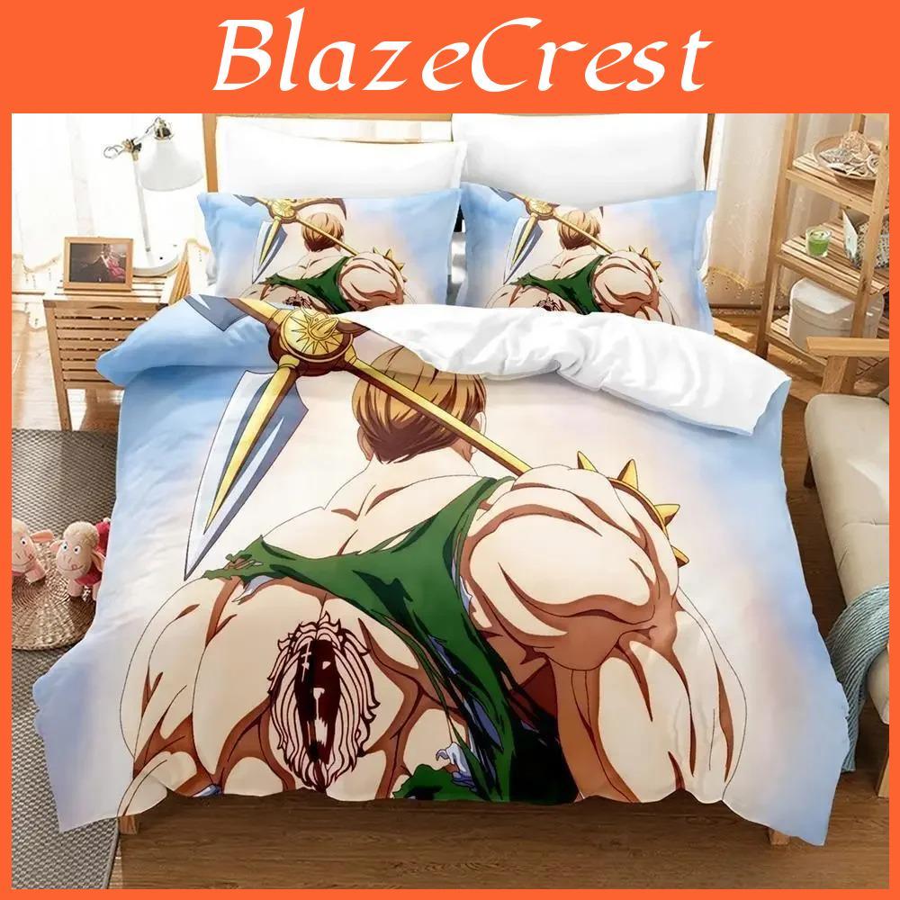 Sins Escanor Deadly The Seven Bedding Set Single Twin Full Queen King Size Bed Set Adult Kid Bedroom Duvet Cover Sets 3d Anime