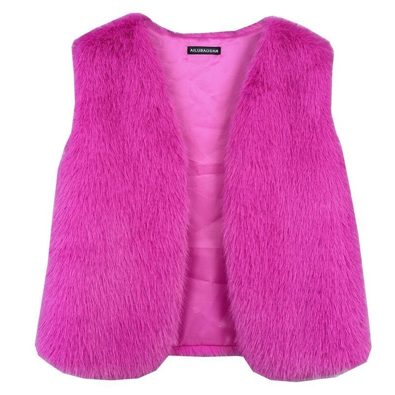 Autumn and winter imitation Tuscan environmentally friendly fur short vest artificial fur fox hair thermal vest women's coat