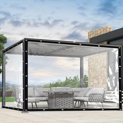 1ks Průhledná Vodotěsná Plachta-Průhledné Přístřešky Markýzy pro Zimní Rostliny, Fólie pro Skleník, Zahradní Krytí - Snadná Instalace