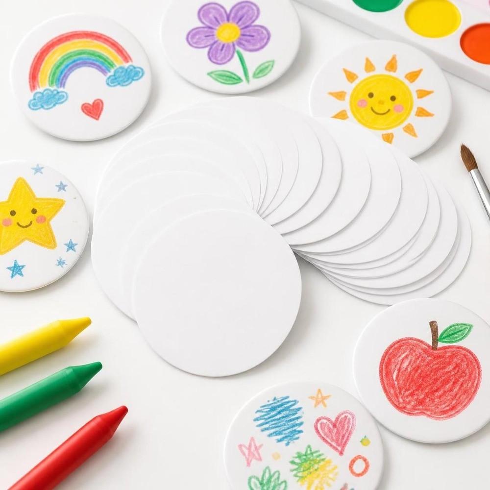 100pcs DIY Badge Making Paper Button Badge Blank Paper Round Photo Printer Paper For DIY Lovers