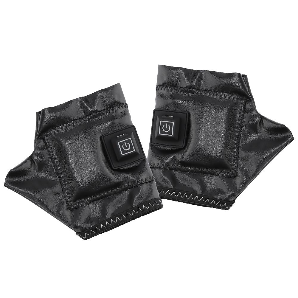 

Перчатки без пальцев с подогревом, 3 режима, регулируемая температура, перезаряжаемые варежки, электрические термоперчатки, теплые для походов на открытом воздухе чёрный