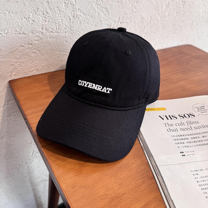 Casual Letter Embroidered Baseball Cap For Men Women Sun Protection Spring Summer чёрный