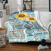 1pc Sunflower Mother Daughter Quote Blanket - Perfect Gift for Birthdays, Christmas & Halloween- Soft, Warm & Versatile yy250909116