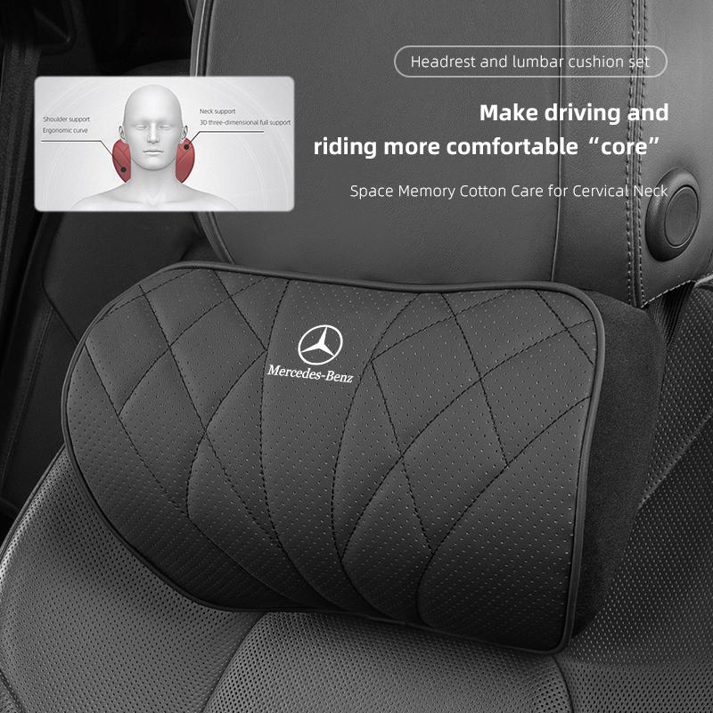 GLC GLB Car Head Pillow Neck Support Auto Seat Covers Headrest For Mercedes Benz AMG W206 W204 W205 W212 W213 W221 W222 W223 W2