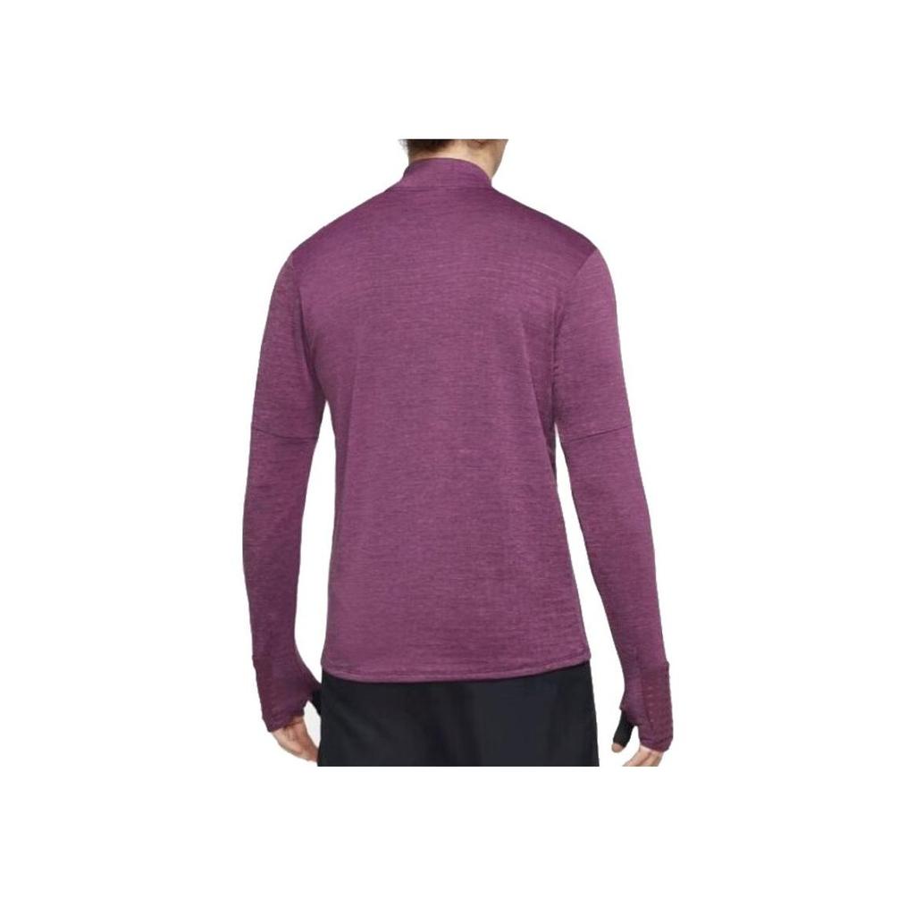 Nike Logo Print Crew Neck Long Sleeve T-Shirt Men Tops Purple-Red DD5663-653