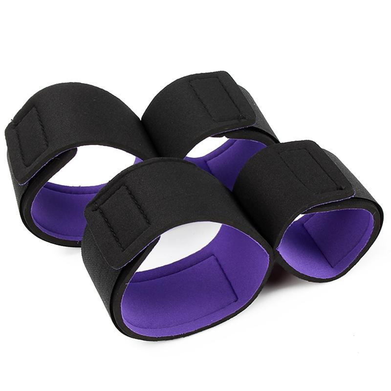 Couples Sex BDSM Flirting Tied Legs Handcuffs Neck Ankle Toys Bondage Restraints Harness Adjustable Open Chastity Adult Games 18