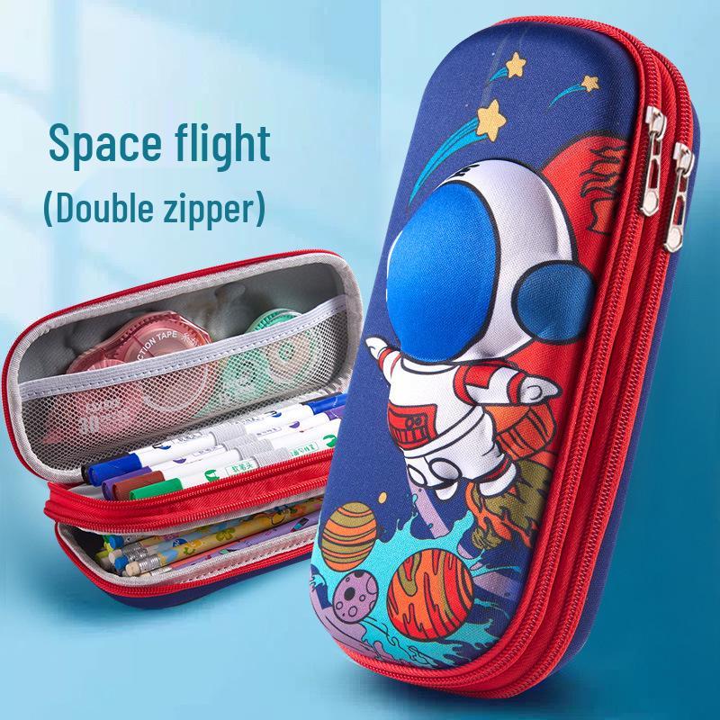 3D Double-Layer Pencil Case - Large Capacity Stationery Bag for Primary Students, Boys and Girls