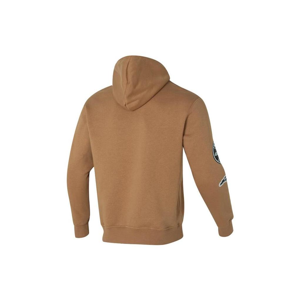 Jordan Solid Color Sports Training Casual Hoodie With Velvet Lining Long Sleeve Men Tops Brown FN4617-231