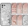 PERSONALISIERTE Glitzer-Namensinitialen Hülle Für Xiaomi 14 Pro 13 Ultra 11T 12T 13T 12 Lite POCO X6 Pro M6 X3 X4 X5 M5s F3 F5 Abdeckung