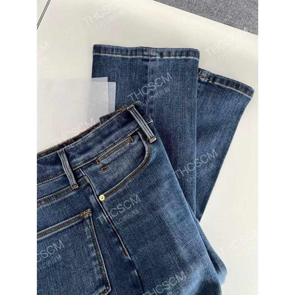Early Spring High-Stretch Straight Leg Denim Jeans – Black Base or Classic Blue, Slimming Skinny Fit