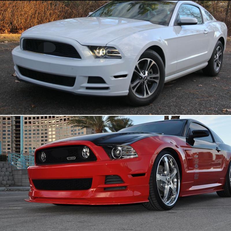 Front Side Marker Light, Light LED, with Smoky Glass for Ford Mustang Bumper 2010-2014.