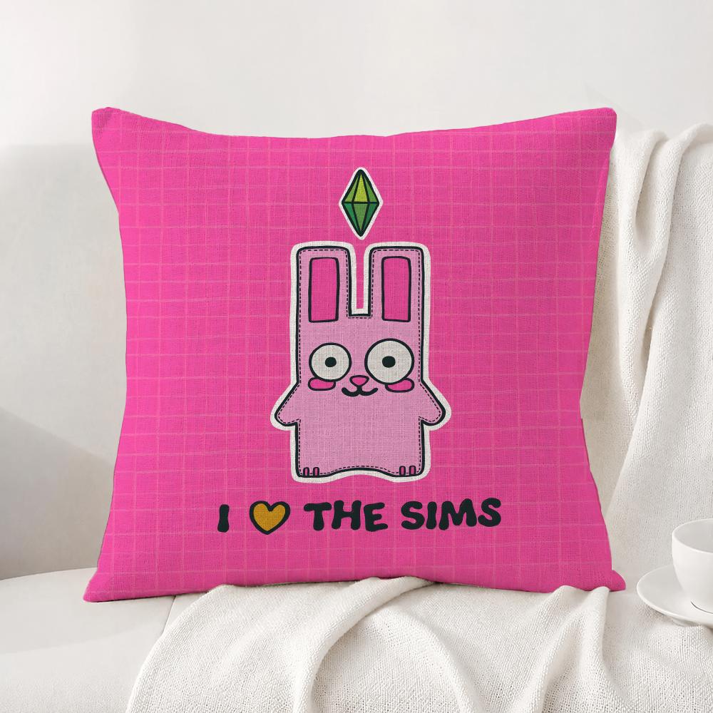 Game The Sims Cushion Cover Natural Linen Pillowcase Set AllinOne Decor Cushion Cover for Sofa Bedroom Chair