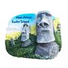 Easter Island Stone Statue In Chile Refrigerator Fridge Magnet Sticker 3D Handmade Resin Travel Gift Souvenir Collection Decoration