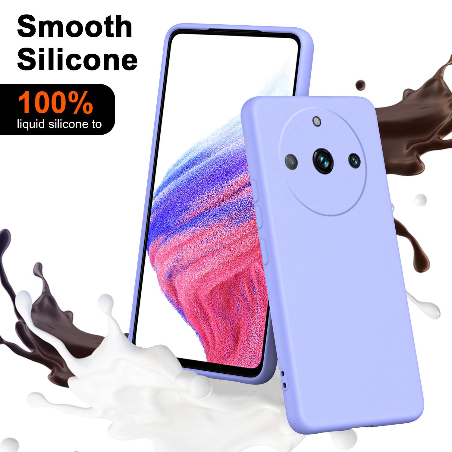 

For Realme 11 Pro+ 5G/11 Pro 5G Case Rubberized 2.2mm Soft TPU Phone Cover Purple
