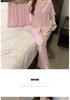 Cute Cartoon Rabbit Summer Pajama Set: Soft, Wrinkled Fabric, Short-Sleeved, Three-Piece Home Wear