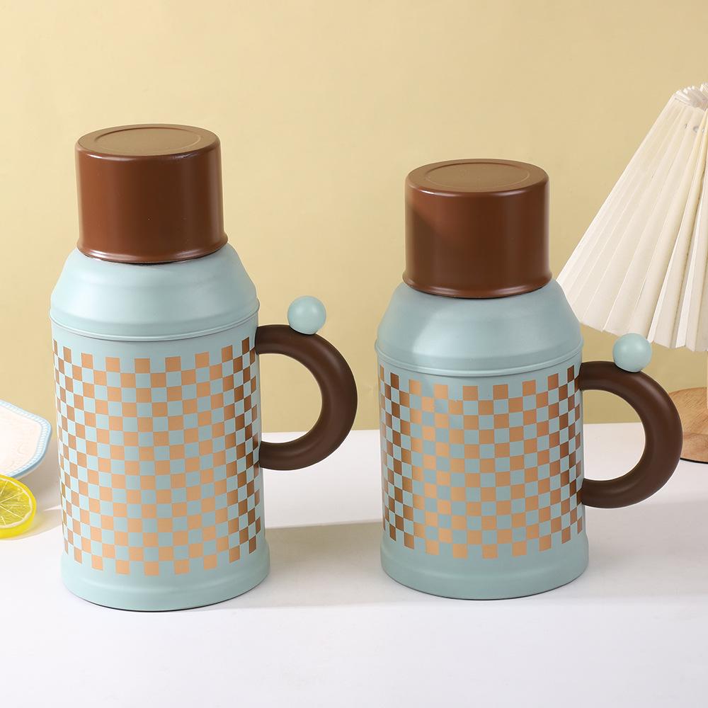 High-Capacity Stainless Steel Thermos with Glass Liner for Students