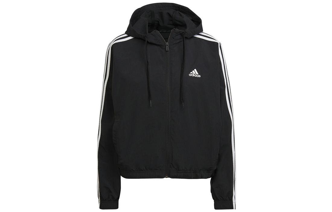 adidas Essentials Repeat Logo Loose-Fit Windbreaker Black HC9160 XL