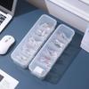 5 Compartment Storage Box With Lid See-Through Charge Cable Organizer Box Data Cable Management Box Socks Underwear Storage Box