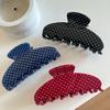 French Retro Polka Dot Hair Claw Clip Large Size Hair Clasp for Thick And Medium Hair Fashion Hair Accessory
