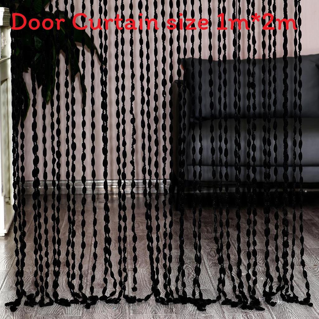 Nordic Style Lighttransmitting Tassel Curtain For Hotel Wedding Salon Decor