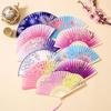 Traditional Chinese Folding Fan for Women and Children - Portable, Small, Perfect for Hanfu, Qipao, Dance, and Summer Use