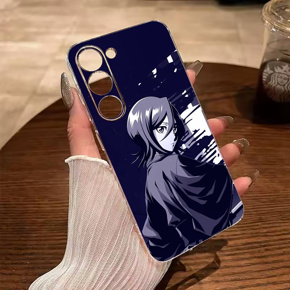 B-Bleach- Anime- Rukia- Kuchiki Clear Phone Case for Samsung Galaxy A71, A70, A52, A51, A40, A30