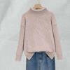 Sweater for Women Autumn Winter Thickened Warm Knitted Stretchy Long Sleeve Tops