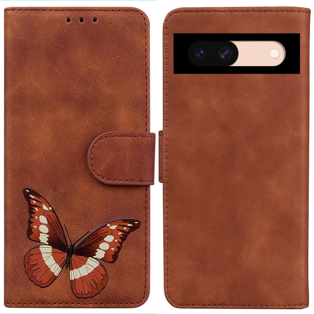 For Google Pixel 8a Phone Case Butterfly Printing Wallet PU Leather Stand Cover