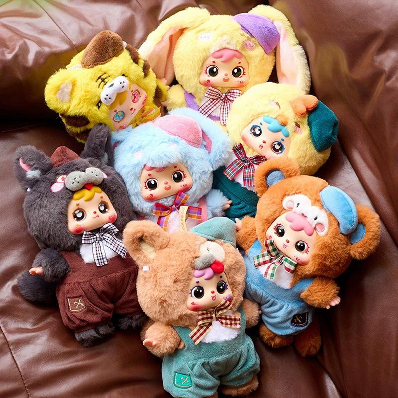Kawaii Samuel Coffee Shop Series Plush Blind Box Doll Bag Pendant Vinyl Action Figures Collectible Toys Mystery Box Gift