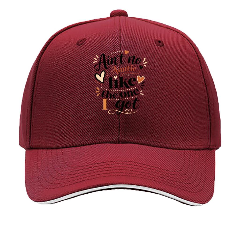 Beloved Auntie Quote Heart Typograph Sandwich Baseball Cap Sun Cap Outdoor Workouts Hat