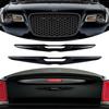 Schwarze Frontstoßstangen-Kühlergrill-Emblem-Abdeckung Kompatibel mit Chrysler 300 300C 2015+ Überlagerung Heck-Emblem-Abdeckung Zierleisten-Kit Außenzubehör