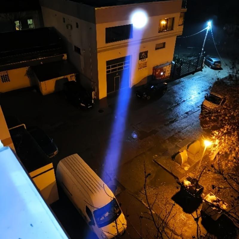 High Power LED Handheld Flashlight,5 Modes, Adjustable Beam, Type-C Fast Charging, Rechargeable Battery, Aluminum Alloy, with USB Cable