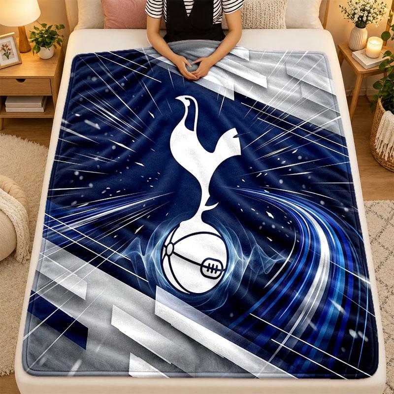 Flanell-Decke Tottenham Hotspur Warm Weich Überwurfdecke für Innenbereich Sofa Bett Wohnzimmergebrauch