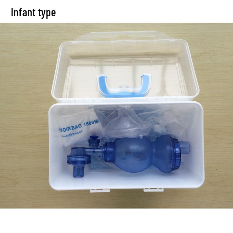 Manual Resuscitator Airbag Respirator - First Aid Squeeze Bag for Life-Saving Resuscitation