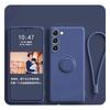 Magnetic Liquid Silicone Stand Phone Case For Samsung Galaxy S24 S23 S22 S21 S20 Ultra FE S10 Plus with Ring Holder Strap Cover
