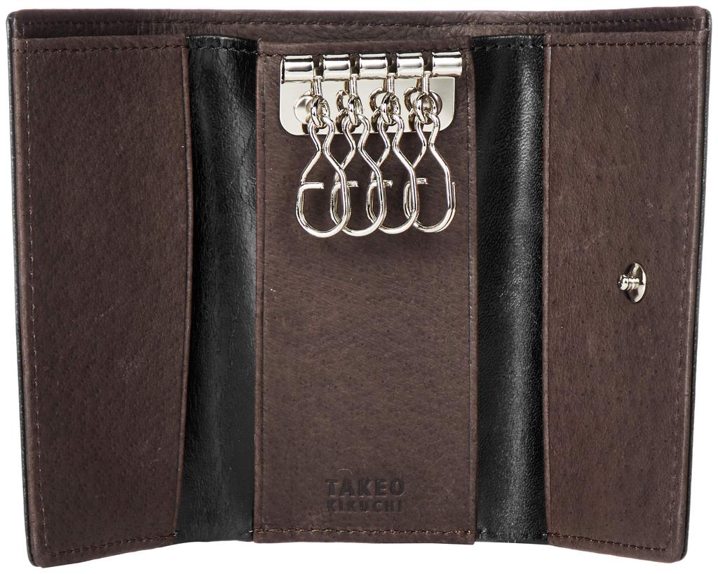 Key Case with Coin Purse Pierre 181612 Black [Takeokikuchi]