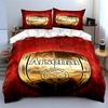 Arsenal Logo Set Biancheria da Letto Rossa Copripiumino Federe Decorazione per la Casa (1 * Copripiumino 2 * Federe, senza piumino)