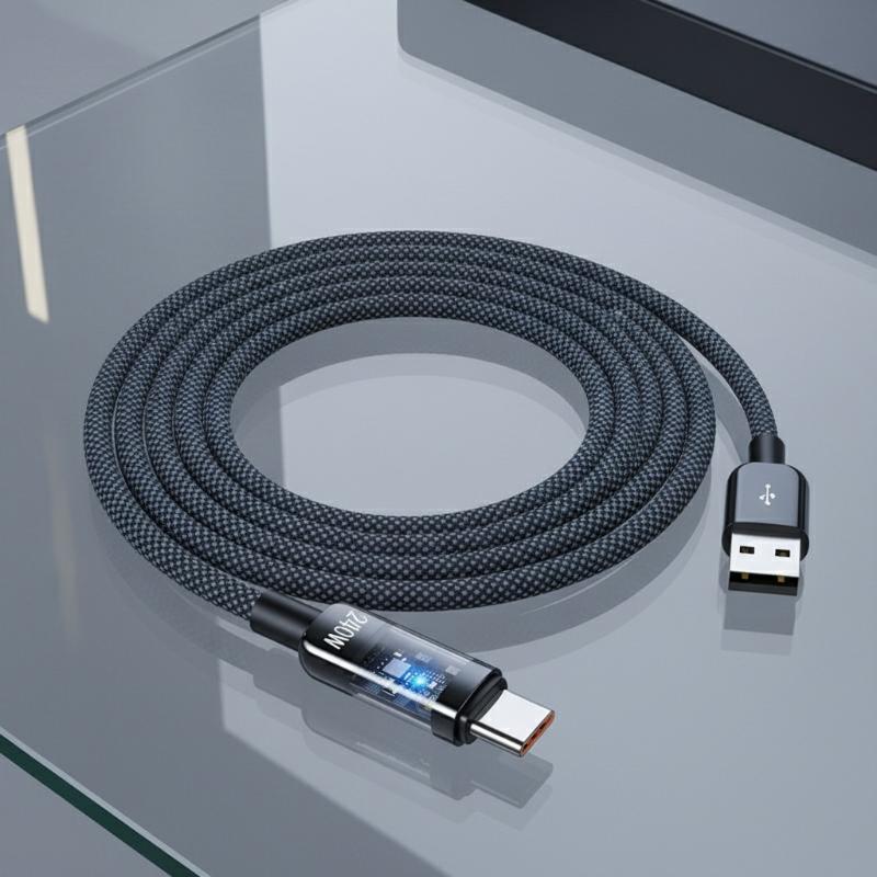240W Usb Cable Fast Charging For Smartphone 1 Meter /2 Meters Type-C Data Cable