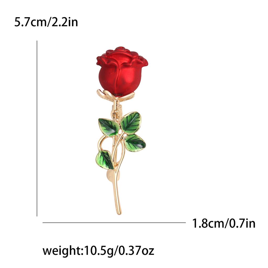 Fashion Temperament Elegant Rose Brooch, High-End Clothing Collar Pin With Accessories