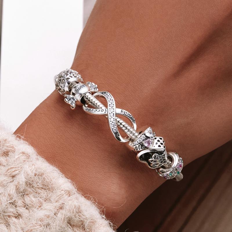WOSTU Hot Sale 925 Sterling Silver Heart Shaped Dangle Charm Beads Fit Original Bracelets Fine Jewelry Gift