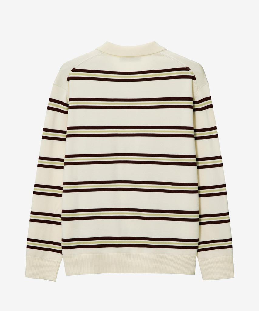 MINDBRIDGE [Couture] Multi-Stripe Collar Semi-Oversized Knit - 2 Colors