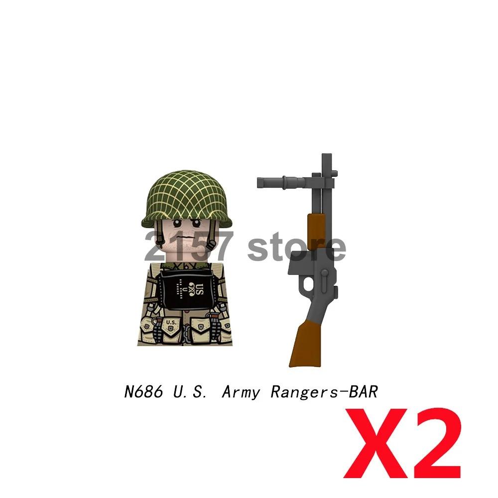 Military Soldier Figure Building Block Weapons Ranger Camouflage Vietnam War US Special Forces KSK Medical Bandit Thief Toy Gift