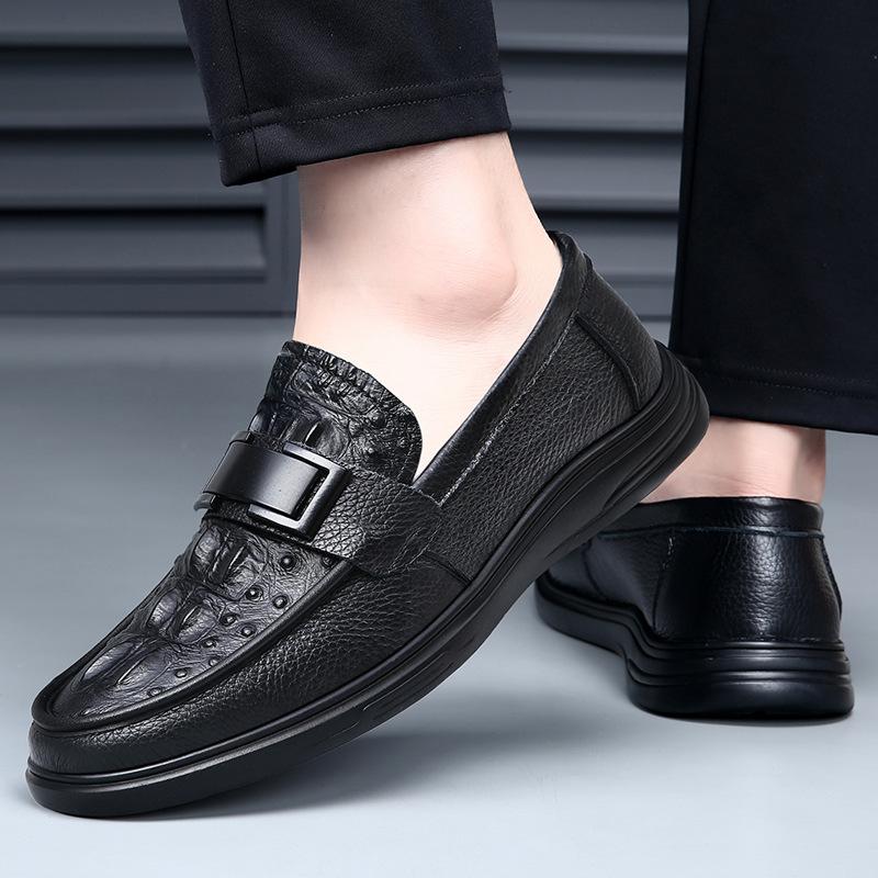 

Мужские кожаные туфли на одной педали, ленивый тренд, весенние, повседневные, кожаные туфли Doudou для мужчин 44