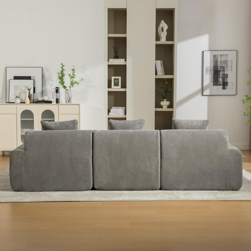 Modular Compression Sofa, Chenille Fabric, 30D High-Elasticity Foam. Easy To Move, Non-Slip Base, Ideal for Living Room and Other Rooms.GRAY