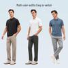 EMZ Men's Cooling Linen Blend Short-Sleeve Polo Shirt