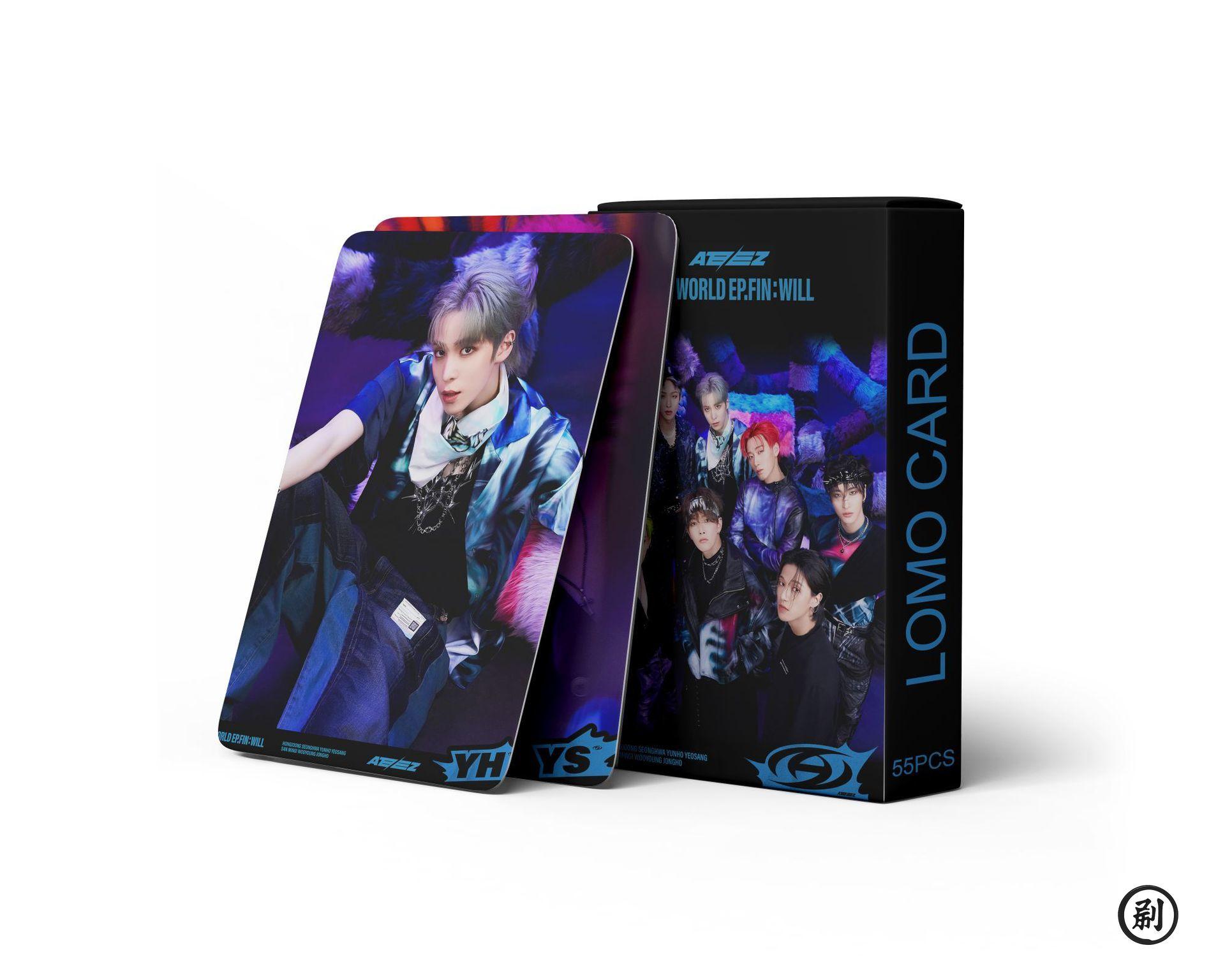 

k-pop ATEEZ new album THE WORLD EP.FIN : WILL postcard LOMO card photocard