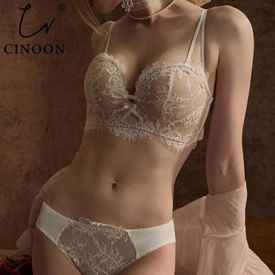 Ensemble Lingerie Dentelle Sexy pour Femmes Soutien-gorge Push-Up Rembourré Sans Armatures Confort & Respirant Ensemble de Soutien-gorge